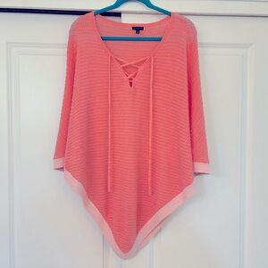 Talbots Lace-up Pink Poncho